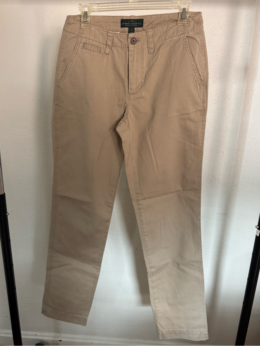 Ralph Lauren Tan Straight-Leg Chino Pants
